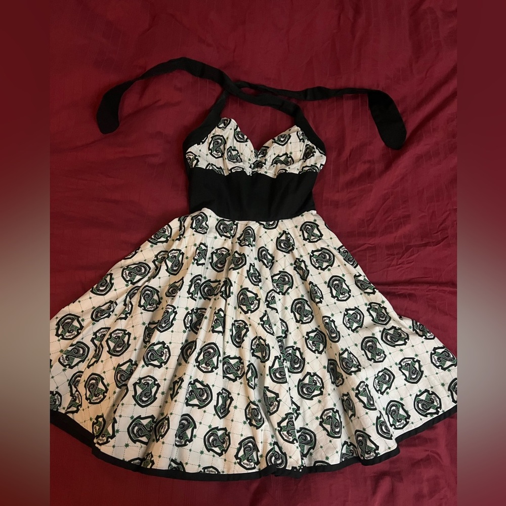 Harry Potter Black and White Halter Pinup Dress